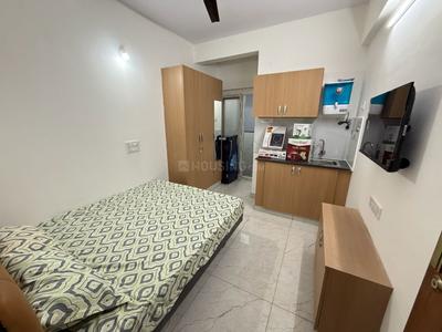 Bedroom Image of 450 Sq.ft 1 RK Apartment / Flat for rent in Marathahalli Bengaluru for Rs. 16000