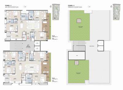 Image of 2743 Sq.ft 3 BHK Apartment / Flat for sale in Vesu, Surat for Rs. 17280900