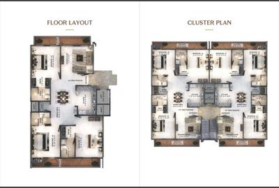 Floor Plan Image of 1651 Sq.ft 3 BHK Apartment / Flat for sale in Noble Willasa, Sector 99 Mohali for Rs. 22000000