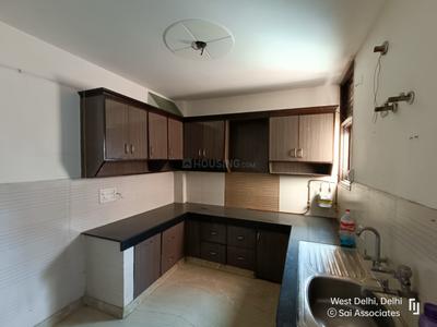 Kitchen Image of 1080 Sq.ft 3 BHK Builder Floor for rent in Ashok Nagar New Delhi for Rs. 55000
