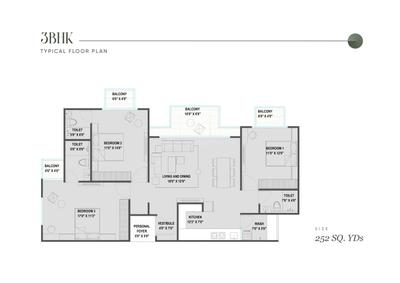 Image of 1512 Sq.ft 2 BHK Apartment / Flat for sale in Jagatpur, Ahmedabad for Rs. 6383664