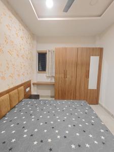 Bedroom Image of 600 Sq.ft 1 BHK Builder Floor for rent in Mahalakshmi Nagar Indore for Rs. 19000
