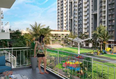 Balcony Image of 1125 Sq.ft 3 BHK Apartment / Flat for sale in Merlin Serenia, Baranagar Kolkata for Rs. 12500000