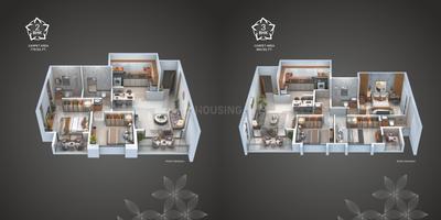 Image of 750 Sq.ft 2 BHK Apartment / Flat for sale in Sahyadri Plumeria Phase II, Moshi, Pune for Rs. 7500000