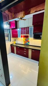 Kitchen Image of 452 Sq.ft 1 BHK Apartment / Flat for rent in Rosa Classique, Kasarvadavali Thane for Rs. 25000