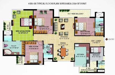 Image of 1475 Sq.ft 3 BHK Apartment / Flat for sale in Omaxe Heights, Sector 86, Faridabad for Rs. 15000000