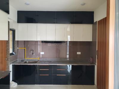 Kitchen Image of 1200 Sq.ft 3 BHK Apartment / Flat for rent in Shree Sharanam Sky, Sargasan Gandhinagar for Rs. 29000