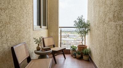 Balcony Image of 1355 Sq.ft 3 BHK Apartment / Flat for rent in Sidheshwar Apna Ashiyana, Bindayaka Jaipur for Rs. 12000