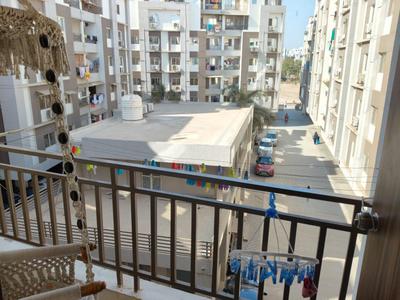 Balcony Image of 1100 Sq.ft 2 BHK Apartment / Flat for rent in Chupon Swarnim Square, Bhayli Vadodara for Rs. 21000