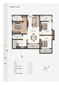 Image of 1830 Sq.ft 3 BHK Apartment / Flat for sale in Rajgarh, Guwahati for Rs. 12995000