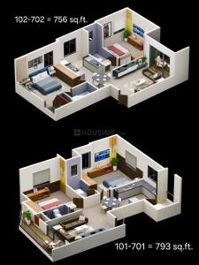 Image of 1071 Sq.ft 2 BHK Apartment / Flat for sale in Karve Nagar, Pune for Rs. 15500000