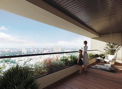 Balcony Image of 2605 Sq.ft 4 BHK Apartment / Flat for sale in Madhav Oeuvre 2, Bodakdev Ahmedabad for Rs. 41850000
