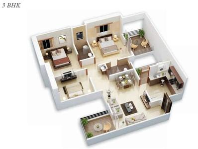 Image of 1190 Sq.ft 2.5 BHK Apartment / Flat for sale in Baner, Pune for Rs. 12000000