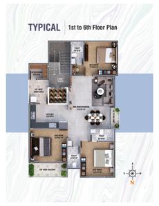 Image of 1350 Sq.ft 3 BHK Apartment / Flat for sale in Bajaj Nagar, Nagpur for Rs. 16500000