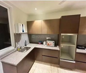 Kitchen Image of 1800 Sq.ft 3 BHK Apartment / Flat for rent in Manglam Radiance, Durgapura Jaipur for Rs. 95000