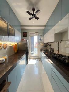 Kitchen Image of 780 Sq.ft 2 BHK Apartment / Flat for rent in Ashar Aria, Kalwa Thane for Rs. 40000