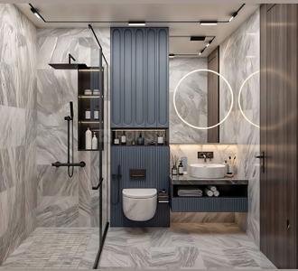 Bathroom Image of 2100 Sq.ft 3 BHK Apartment / Flat for rent in Man Royal Platinum, Vijay Nagar Indore for Rs. 23000