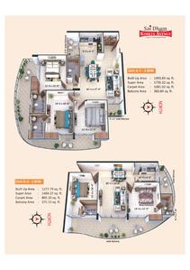 Image of 1285 Sq.ft 3 BHK Apartment / Flat for sale in Dhoomanganj, Allahabad for Rs. 7968860