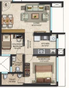 Image of 592 Sq.ft 1 BHK Apartment / Flat for sale in Faime Euphoria, Jogeshwari West, Mumbai for Rs. 10500000