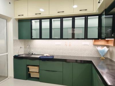 Kitchen Image of 979 Sq.ft 3 BHK Apartment / Flat for rent in Godrej Nurture, Mamurdi Pune for Rs. 42000