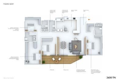Image of 1955 Sq.ft 4 BHK Apartment / Flat for sale in Tigers Nest, Bhugaon, Pune for Rs. 15700000
