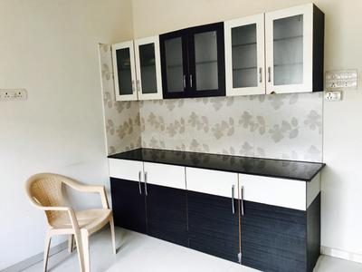 Kitchen Image of 1200 Sq.ft 1 BHK Apartment / Flat for rent in Shyamal Ahmedabad for Rs. 30000