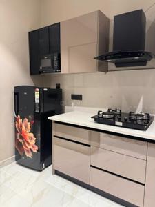 Kitchen Image of 475 Sq.ft 1 BHK Apartment / Flat for sale in Hare Krishna Resort And Suites, Sunrakh Bangar Vrindavan for Rs. 4497500
