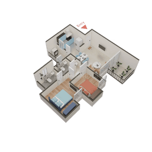Image of 1161 Sq.ft 2.5 BHK Apartment / Flat for sale in Kolte Patil Little Earth, Kiwale, Pune for Rs. 7900000