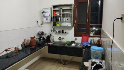 Kitchen Image of 500 Sq.ft 1 BHK Builder Floor for rent in Bank Colony Patiala for Rs. 11000