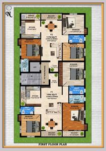 Image of 1177 Sq.ft 3 BHK Apartment / Flat for sale in Perambur, Chennai for Rs. 11770000