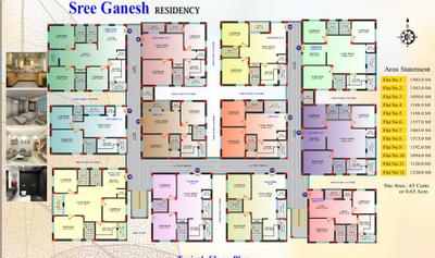 Image of 1100 Sq.ft 2 BHK Apartment / Flat for sale in Sri Ganesh Residency, Vinayaka Nagar, Kadapa for Rs. 4200000