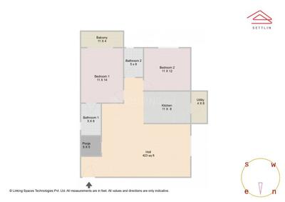 Image of 1189 Sq.ft 2 BHK Apartment / Flat for sale in Definer Kingdom by DeFiner Group, Budigere Cross, Bengaluru for Rs. 7640000