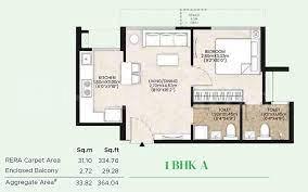 Image of 627 Sq.ft 1 BHK Apartment / Flat for sale in Kalyan West, Kalyan for Rs. 3700000