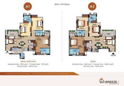 Image of 1200 Sq.ft 3 BHK Apartment / Flat for sale in Semra, Lucknow for Rs. 7800000