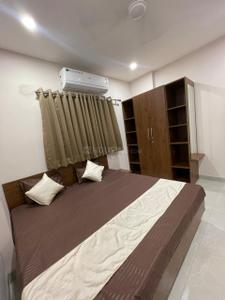 Bedroom Image of 650 Sq.ft 1 BHK Penthouse for rent in Mahalakshmi Nagar Indore for Rs. 19000