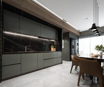 Kitchen Image of 2025 Sq.ft 3 BHK Apartment / Flat for sale in Raghuvir Sheron, Vesu Surat for Rs. 10000000