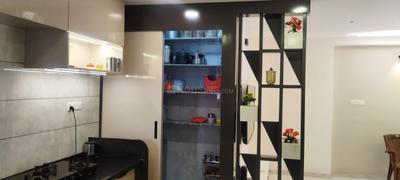 Kitchen Image of 1350 Sq.ft 2 BHK Apartment / Flat for sale in Dhanush Buildcon Canal Walk Shoppers Sanctum Celino, Vesu Surat for Rs. 5500000