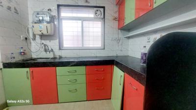 Kitchen Image of 1033 Sq.ft 3 BHK Apartment / Flat for rent in Ashish Silver Oak Apartment, Manjari Budruk Pune for Rs. 23000