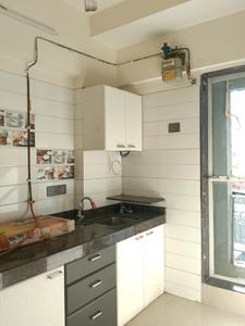 Kitchen Image of 600 Sq.ft 1 BHK Apartment / Flat for rent in Keytech Ashok Smruti, Kasarvadavali Thane for Rs. 17000