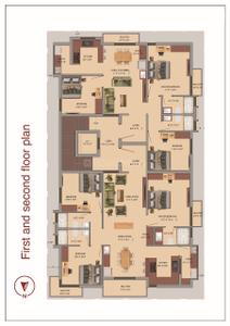 Image of 1447 Sq.ft 3 BHK Apartment / Flat for sale in Palavakkam, Sholinganallur, Chennai for Rs. 16000000