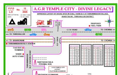 Image of 1000 Sq.ft Residential Plot / Land for sale in Thirunindravur, Chennai for Rs. 3100000