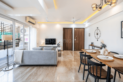 Living Room Image of 1120 Sq.ft 3 BHK Apartment / Flat for sale in Srishti Synchronicity, Powai Mumbai for Rs. 33500000