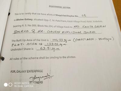 Image of 1145 Sq.ft 3 BHK Independent House for sale in Galaxy Divine Galaxy, Atladara, Vadodara for Rs. 8700000