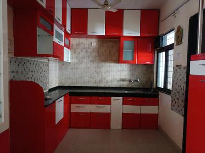 Kitchen Image of 700 Sq.ft 1 BHK Apartment / Flat for rent in Satyam Shivam Sundaram, Hadapsar Pune for Rs. 18500