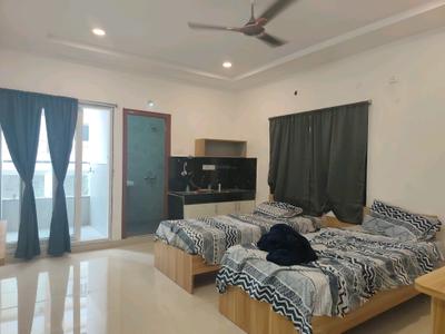 Bedroom Image of 450 Sq.ft 1 RK Apartment / Flat for rent in Gachibowli Hyderabad for Rs. 23000