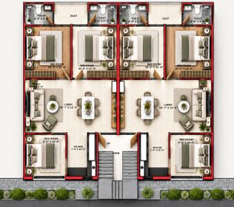 Image of 1100 Sq.ft 3 BHK Apartment / Flat for sale in Kharar, Mohali for Rs. 5950000