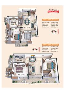 Image of 1285 Sq.ft 3 BHK Apartment / Flat for sale in Dhoomanganj, Allahabad for Rs. 7968860