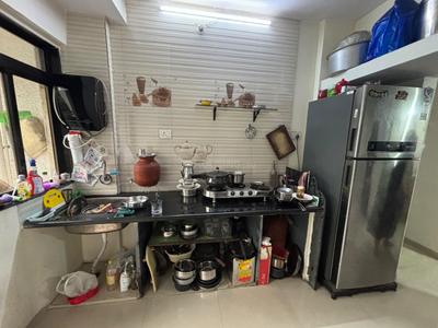 Kitchen Image of 655 Sq.ft 1 BHK Apartment / Flat for rent in Vikram Gayatri Park, Kalwa Thane for Rs. 20000