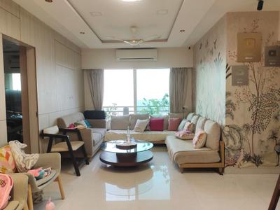 Living Room Image of 1000 Sq.ft 3 BHK Apartment / Flat for rent in Gurukrupa Marina Enclave Wings M N Phase ll, Malad West Mumbai for Rs. 80000