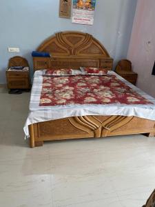 Bedroom Image of 1100 Sq.ft 1 BHK Builder Floor for rent in Gomti Nagar Lucknow for Rs. 20000